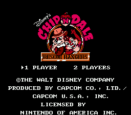 Chip 'n Dale: Rescue Rangers title screenshot